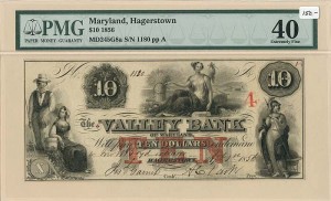 Valley Bank of Maryland - Obsolete Banknote